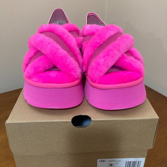 ugg Shoes - Ugg Disco Cross Slide Sandals Womens 8 Taffy Pink